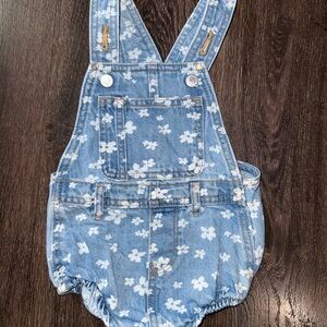 Old Navy Blue Floral Kids Overalls